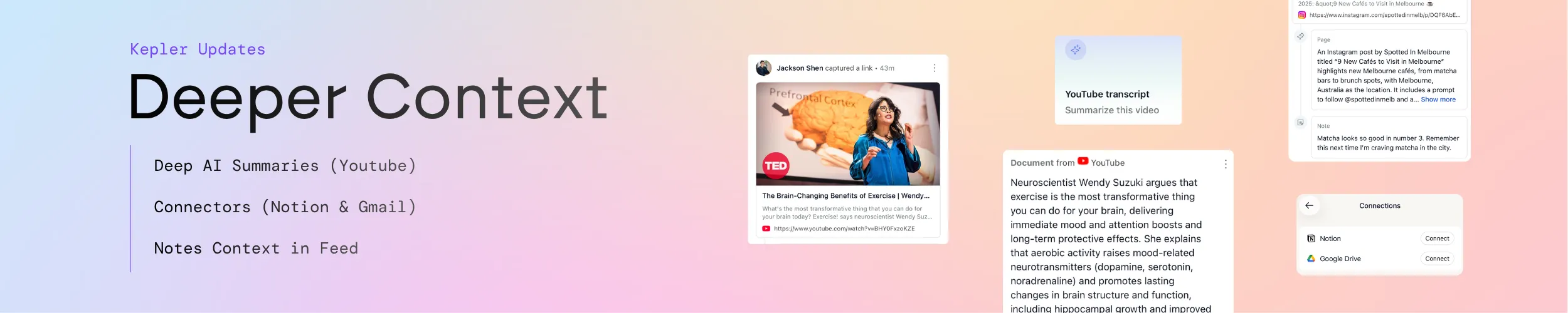 Create and view your context, the latest Kepler update