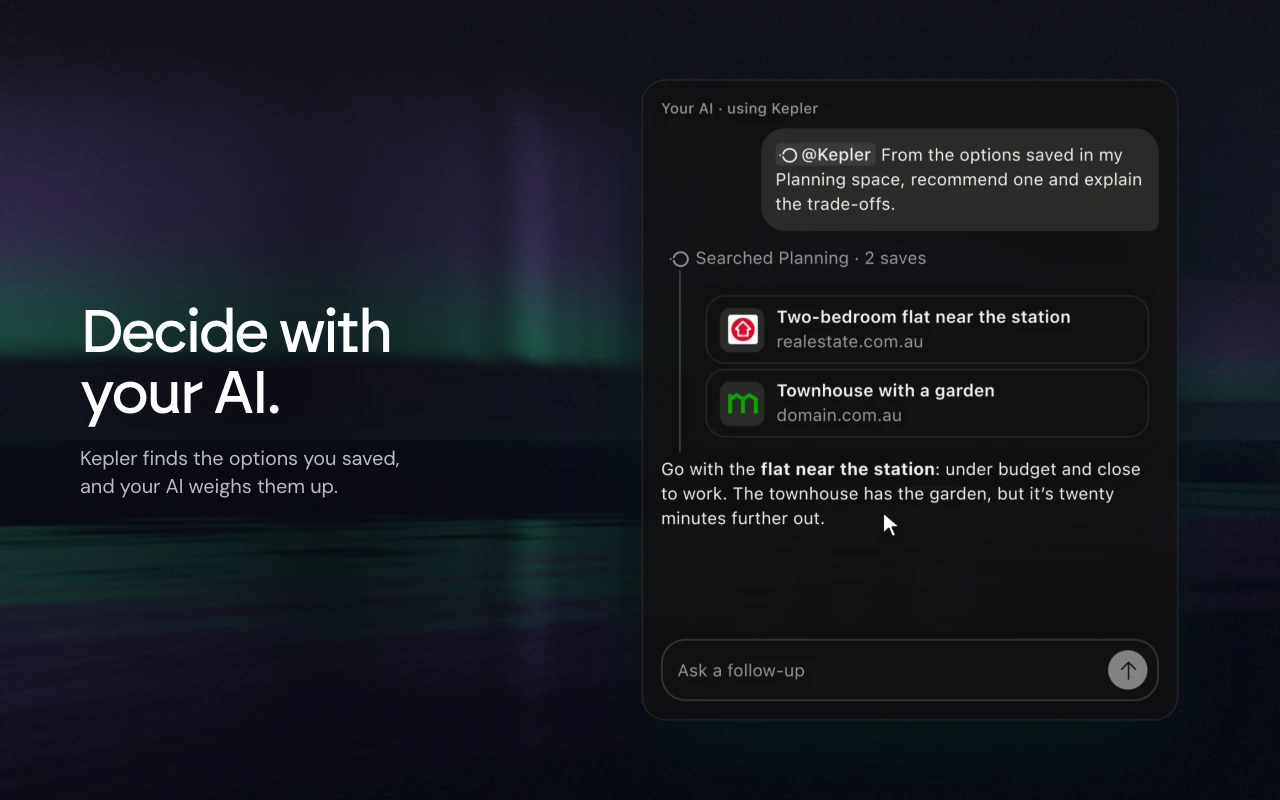 Kepler MCP screenshot